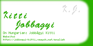 kitti jobbagyi business card